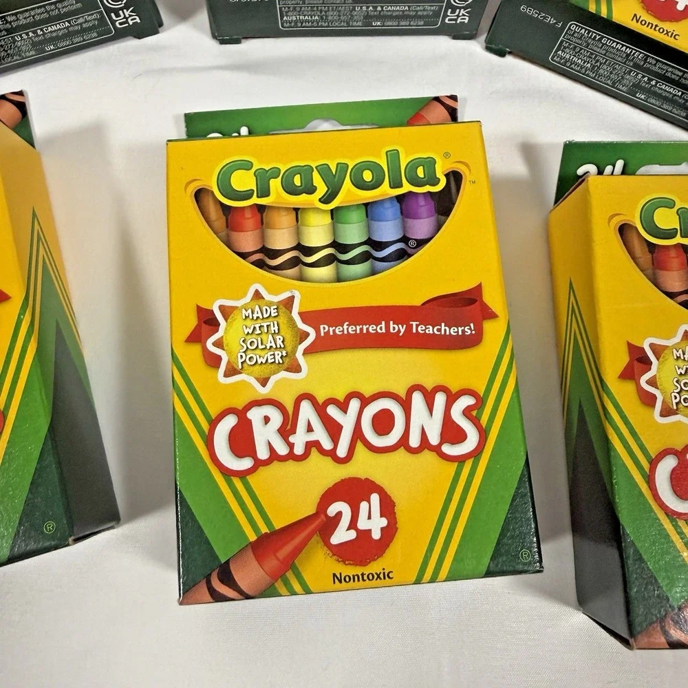 Crayola Crayons Kids 24 Count Multicolor Lot of 6 Packs 52-3024 Nontoxic NEW